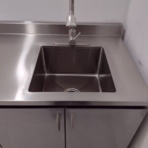 Mueble Industrial de 100 cm con Tarja Integrada 40x40x30 cm - Acero Inoxidable - centroag.com