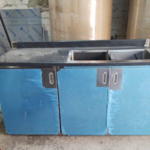 Mesa de Acero Inoxidable con Tarja Doble y Gabinete - Acero Inoxidable - centroag.com