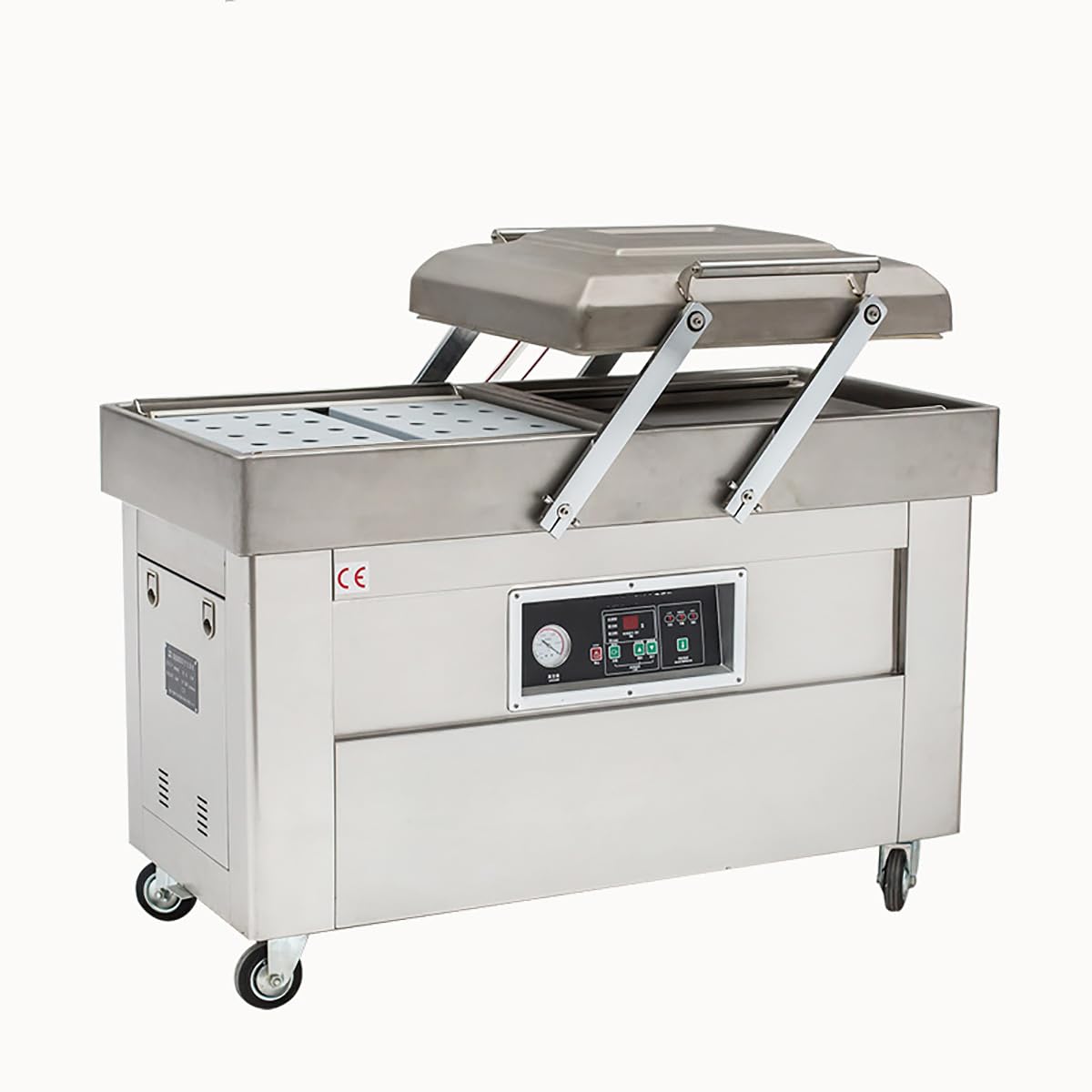Selladora Al Vacío De Alimentos De Dos Cámaras, Máquina De Envasado Al Vacío De Acero Inoxidable, Longitud De Sellado De Doble Cámara De 15,7 Pulgadas, Para Carne, Frutas Y Verdura 7 Selladora Al Vacío De Alimentos De Dos Cámaras, Máquina De Envasado Al Vacío De Acero Inoxidable, Longitud De Sellado De Dobl