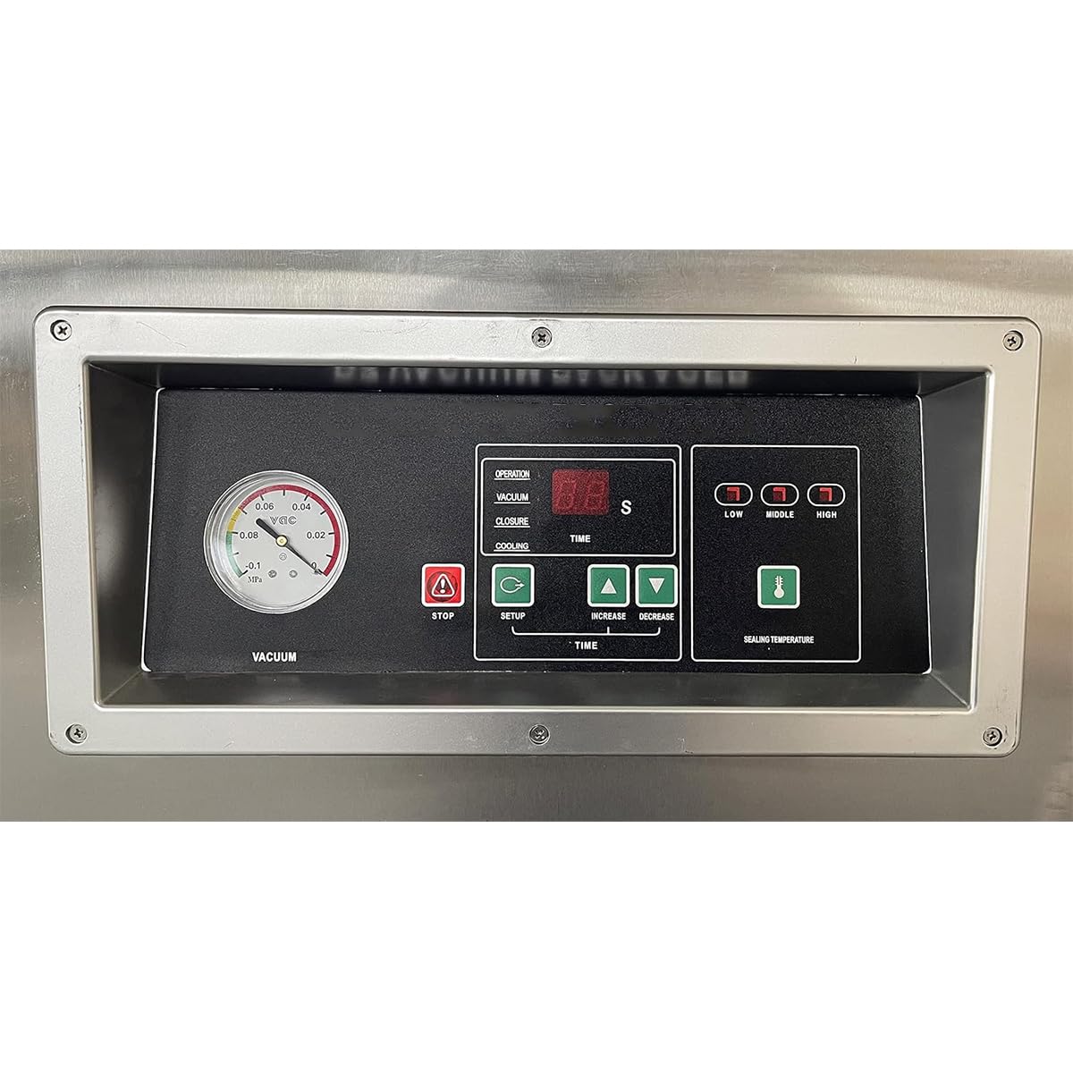 Selladora Al Vacío De Alimentos De Dos Cámaras, Máquina De Envasado Al Vacío De Acero Inoxidable, Longitud De Sellado De Doble Cámara De 15,7 Pulgadas, Para Carne, Frutas Y Verdura 5 Selladora Al Vacío De Alimentos De Dos Cámaras, Máquina De Envasado Al Vacío De Acero Inoxidable, Longitud De Sellado De Dobl