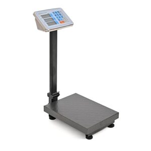 Bascula Comercial Industrial Digital Plegable 150 Kg 110v Uso Rudo Con Mastil de Acero, Calculo de Peso y Tara Bateria Recarg