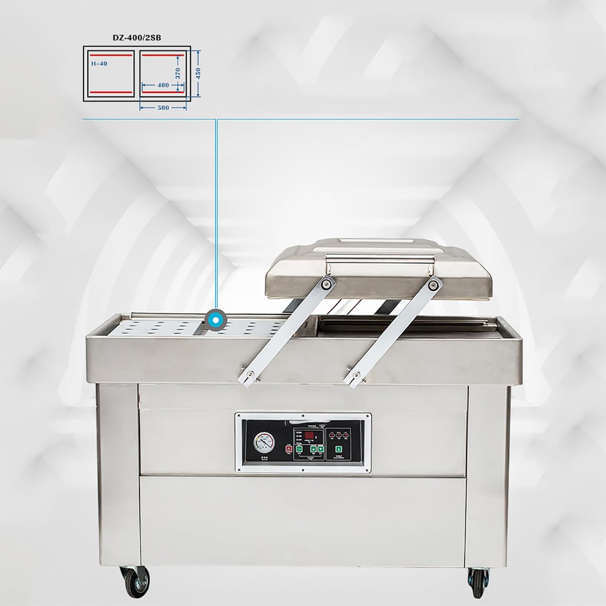 Selladora Al Vacío De Alimentos De Dos Cámaras, Máquina De Envasado Al Vacío De Acero Inoxidable, Longitud De Sellado De Doble Cámara De 15,7 Pulgadas, Para Carne, Frutas Y Verdura 3 Selladora Al Vacío De Alimentos De Dos Cámaras, Máquina De Envasado Al Vacío De Acero Inoxidable, Longitud De Sellado De Dobl
