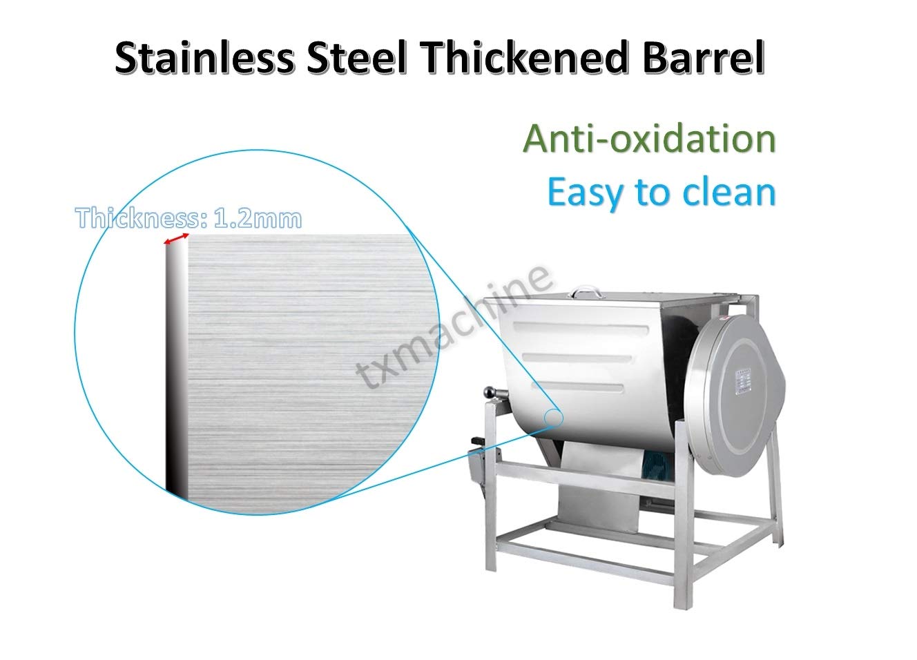 Txmachine® - Mezclador de alimentos de 50 kg, mezclador de masa eléctrica, mezclador de harina, amasador de masa (220 V/50 Hz, con hoja plana) 9 Txmachine® - Mezclador de alimentos de 50 kg, mezclador de masa eléctrica, mezclador de harina, amasador de masa (220 V/50 Hz