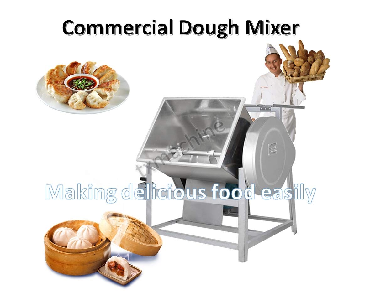 Txmachine® - Mezclador de alimentos de 50 kg, mezclador de masa eléctrica, mezclador de harina, amasador de masa (220 V/50 Hz, con hoja plana) 4 Txmachine® - Mezclador de alimentos de 50 kg, mezclador de masa eléctrica, mezclador de harina, amasador de masa (220 V/50 Hz