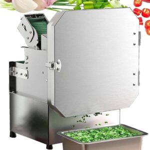 GmhXylophyte Picadora De Cebollas EléCtrica 200w, Cortador De Verduras Comercial, Grosor Ajustable 1.5-35mm, Procesador De Al