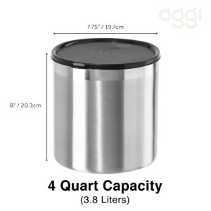 Oggi 7324 grasa de acero inoxidable puede con filtro extraíble, 1-quart, Stainless, 3,78L, 1 - Acero Inoxidable - centroag.co