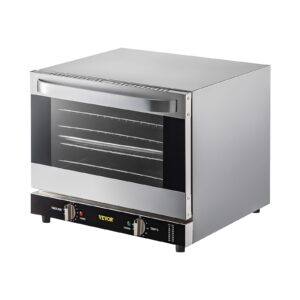 VEVOR Horno de convección comercial, 66 L/60 Qt, encimera de horno convencional de tamaño medio, tostadora de 4 niveles de 18