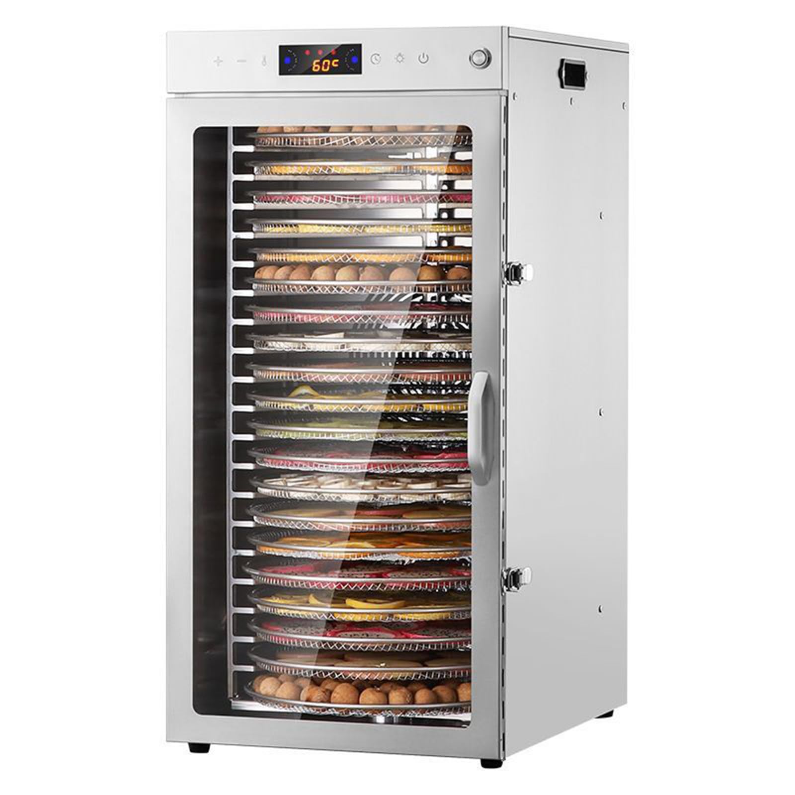 Máquina deshidratadora de alimentos comercial, Deshidratador de alimentos 20 bandejas, rotación automática de 360 °, adecuado para alimentos, cecas, alimentos para mascotas, hierbas, verduras, frutas 2 Máquina deshidratadora de alimentos comercial, Deshidratador de alimentos 20 bandejas, rotación automática de 360 °, adecuado