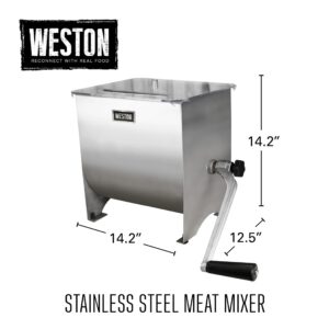 Weston - Mezclador de carne de acero inoxidable, 22 libras (36-1901), color plateado - Maquinaria - centroag.com