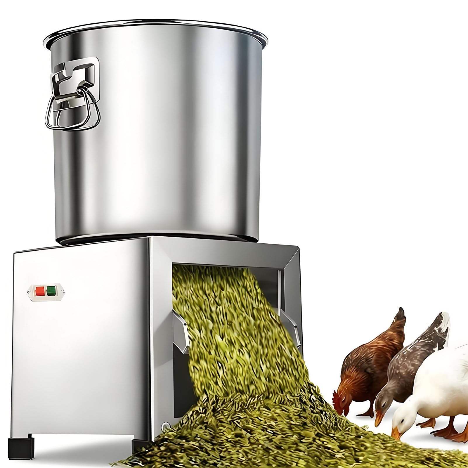 EpyGnom Picadora y Trituradora para Procesamiento de Alimento para Aves, de Acero Inoxidable de Alta Resistencia con 4 Cuchillas, Corte Rápido de 1800 RPM, para Vegetales, Granos, Maní 1200W 2 EpyGnom Picadora y Trituradora para Procesamiento de Alimento para Aves, de Acero Inoxidable de Alta Resistencia con 4 Cuchil