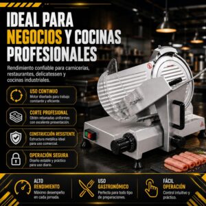 GUTSTARK Rebanadora de Carnes Frias y Jamon con Cuchilla 300mm Rebandor de Carnes Frias y Embutidos Cortadora de Jamon Indust