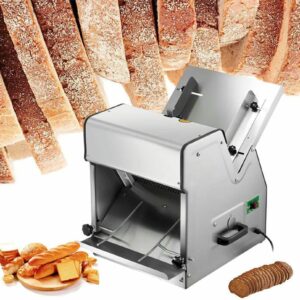 Máquina eléctrica de corte de pan de 370 W + ajuste de deflector de pan de 11 a 39 cm, cortador de pan tostado comercial (31