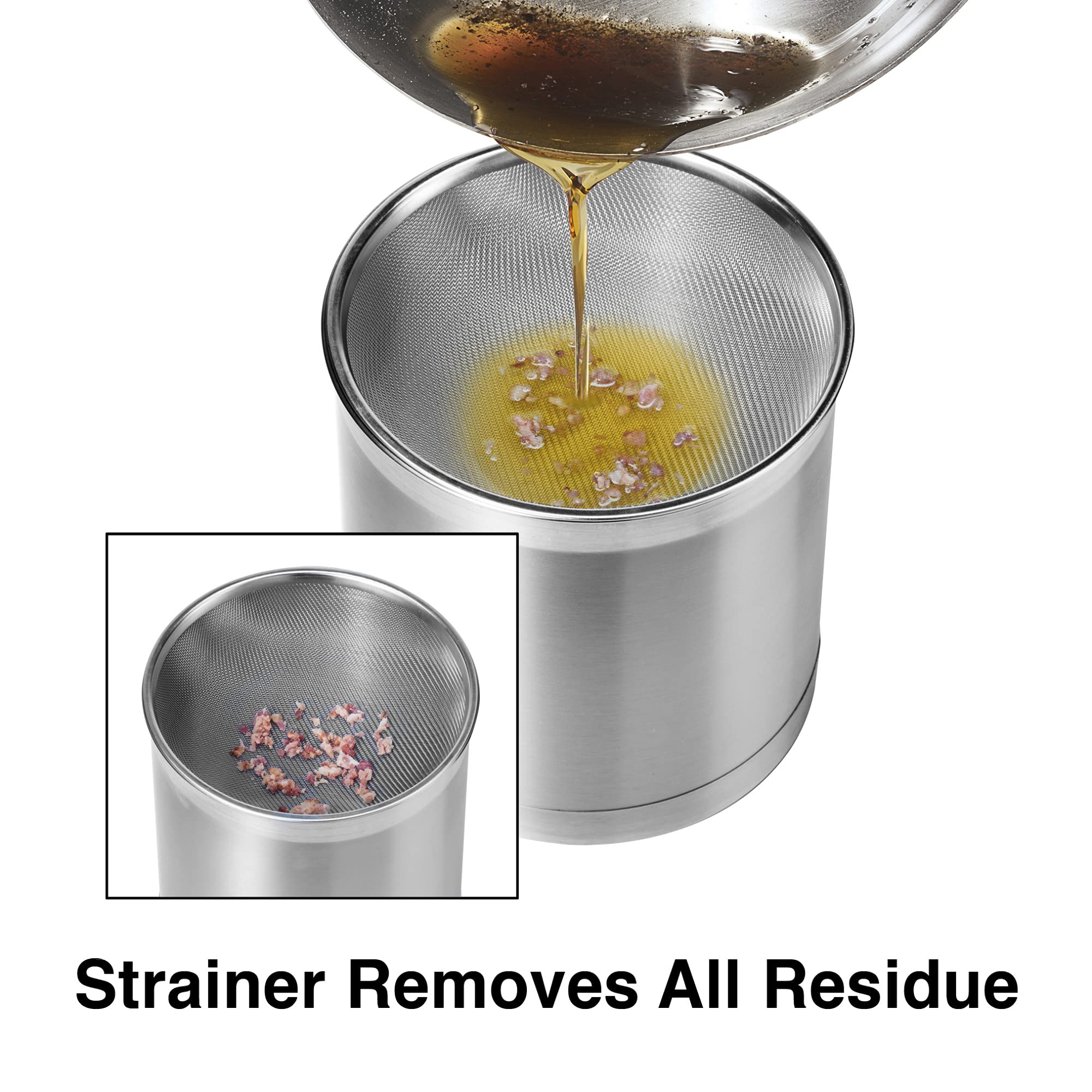 Oggi 7324 grasa de acero inoxidable puede con filtro extraíble, 1-quart, Stainless, 3,78L, 1 6 Oggi 7324 grasa de acero inoxidable puede con filtro extraíble, 1-quart, Stainless, 3,78L, 1 - Acero Inoxidable - centroag.co